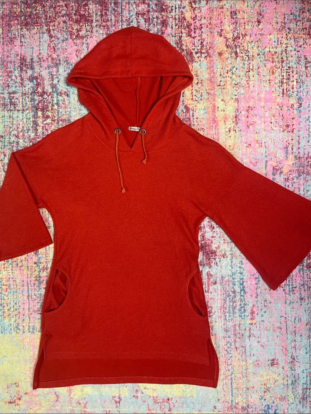 Avenue Bright Orange Hooded Tunic